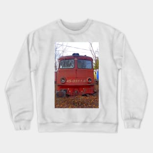 Disused loco, Romania Crewneck Sweatshirt